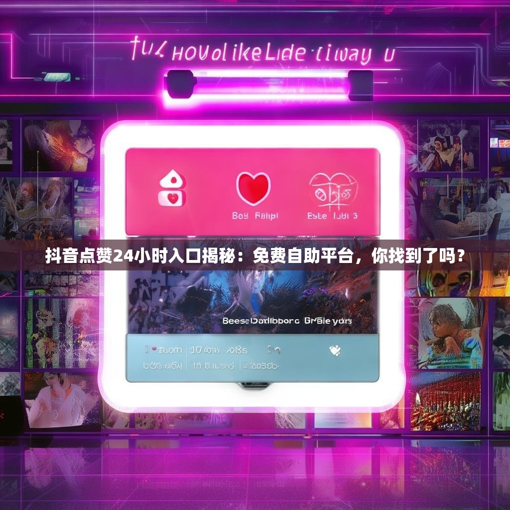 抖音点赞24小时入口揭秘：免费自助平台，你找到了吗？