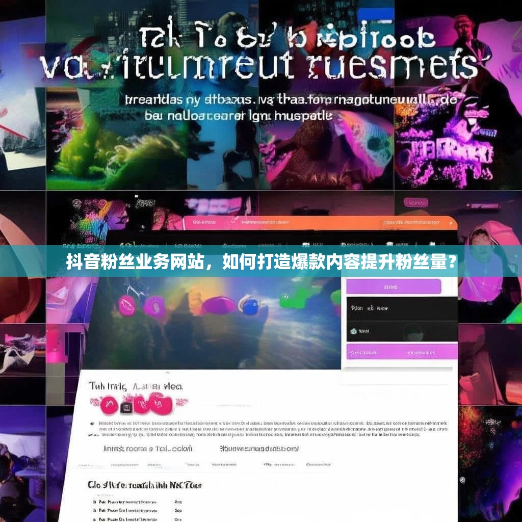 抖音粉丝业务网站,如何打造爆款内容提升粉丝量?