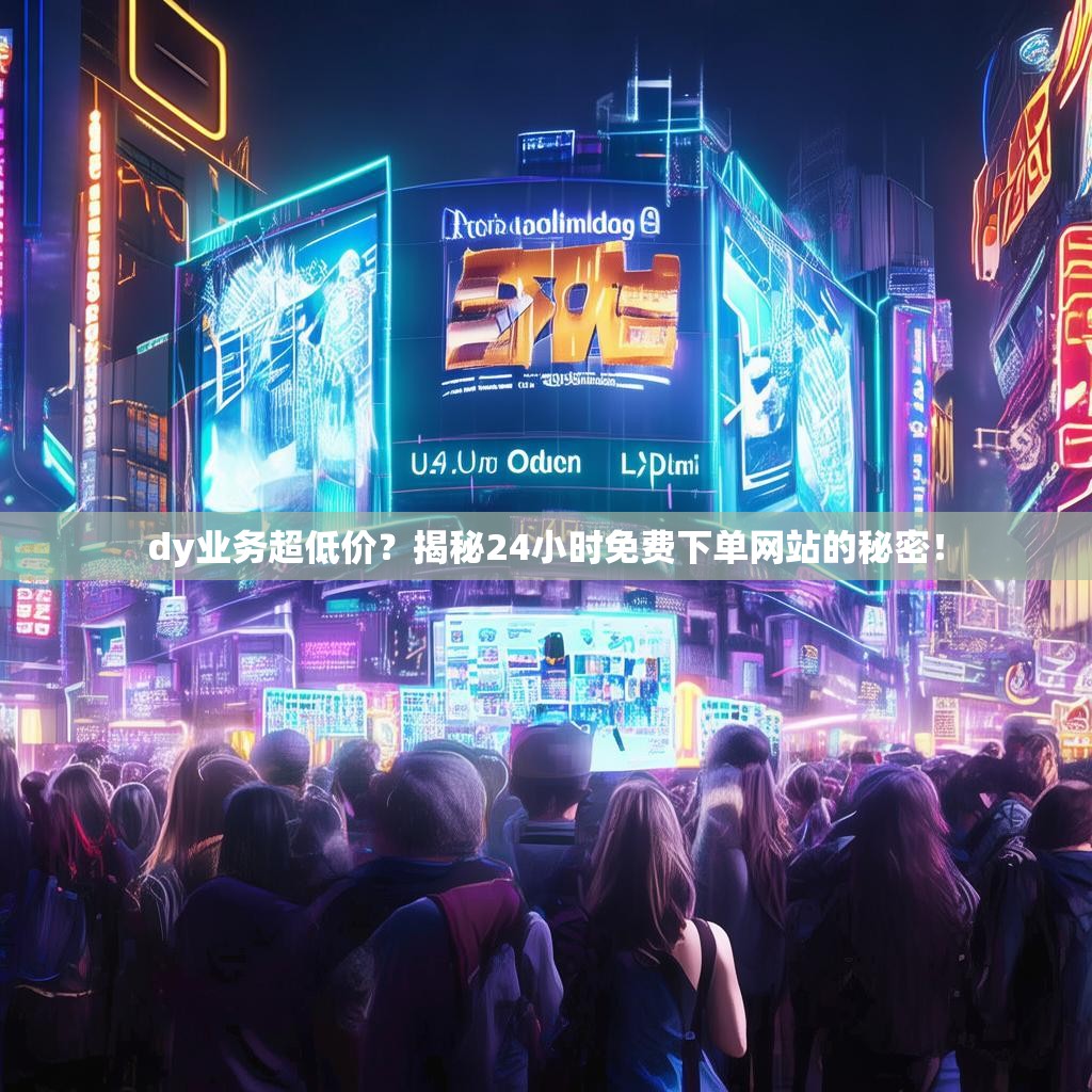 dy业务超低价？揭秘24小时免费下单网站的秘密！