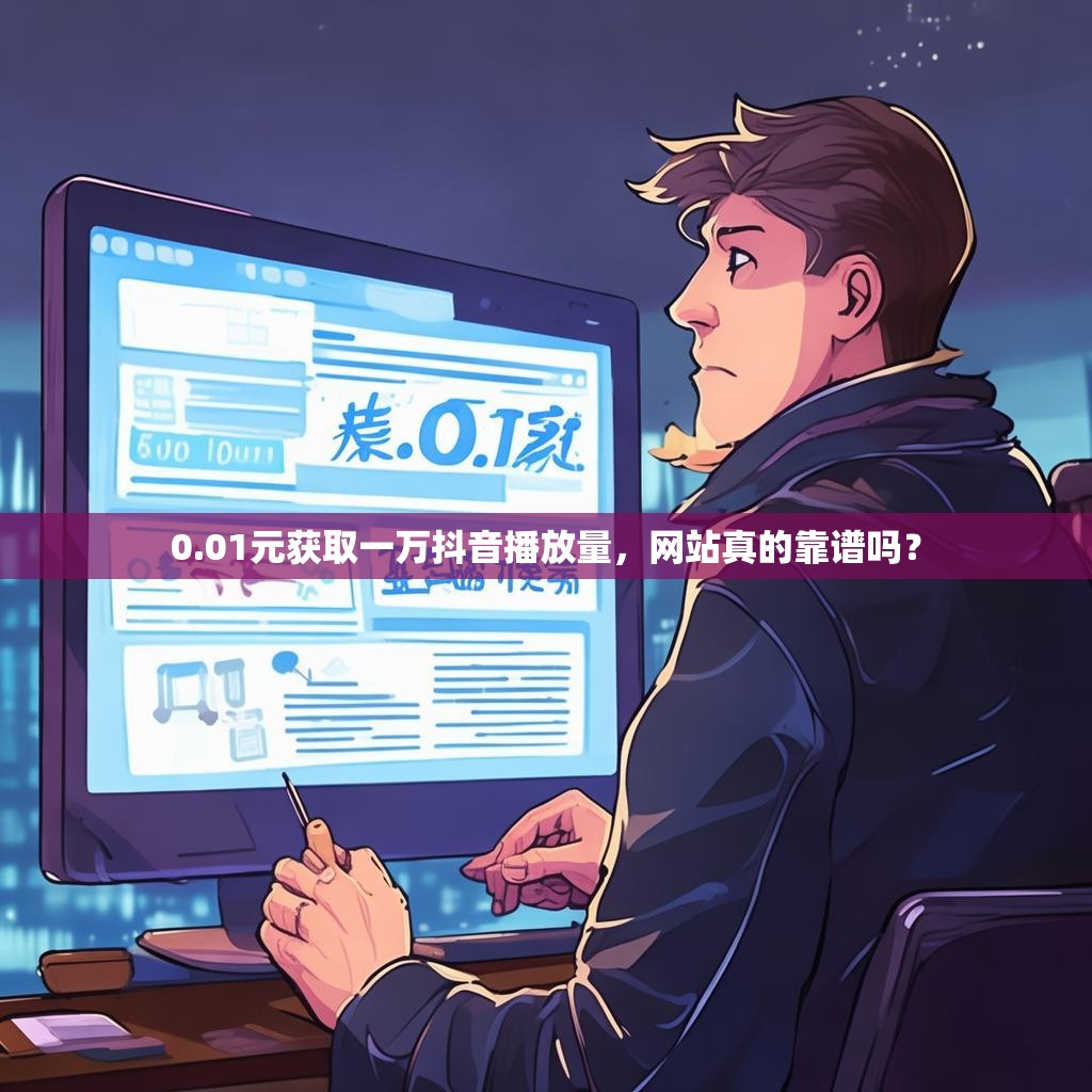 0.01元获取一万抖音播放量，网站真的靠谱吗？