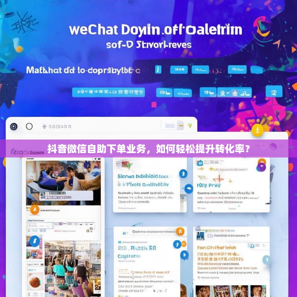抖音微信自助下单业务，如何轻松提升转化率？