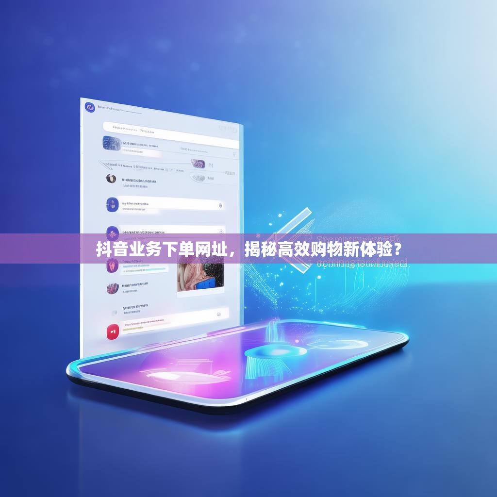 抖音业务下单网址，揭秘高效购物新体验？