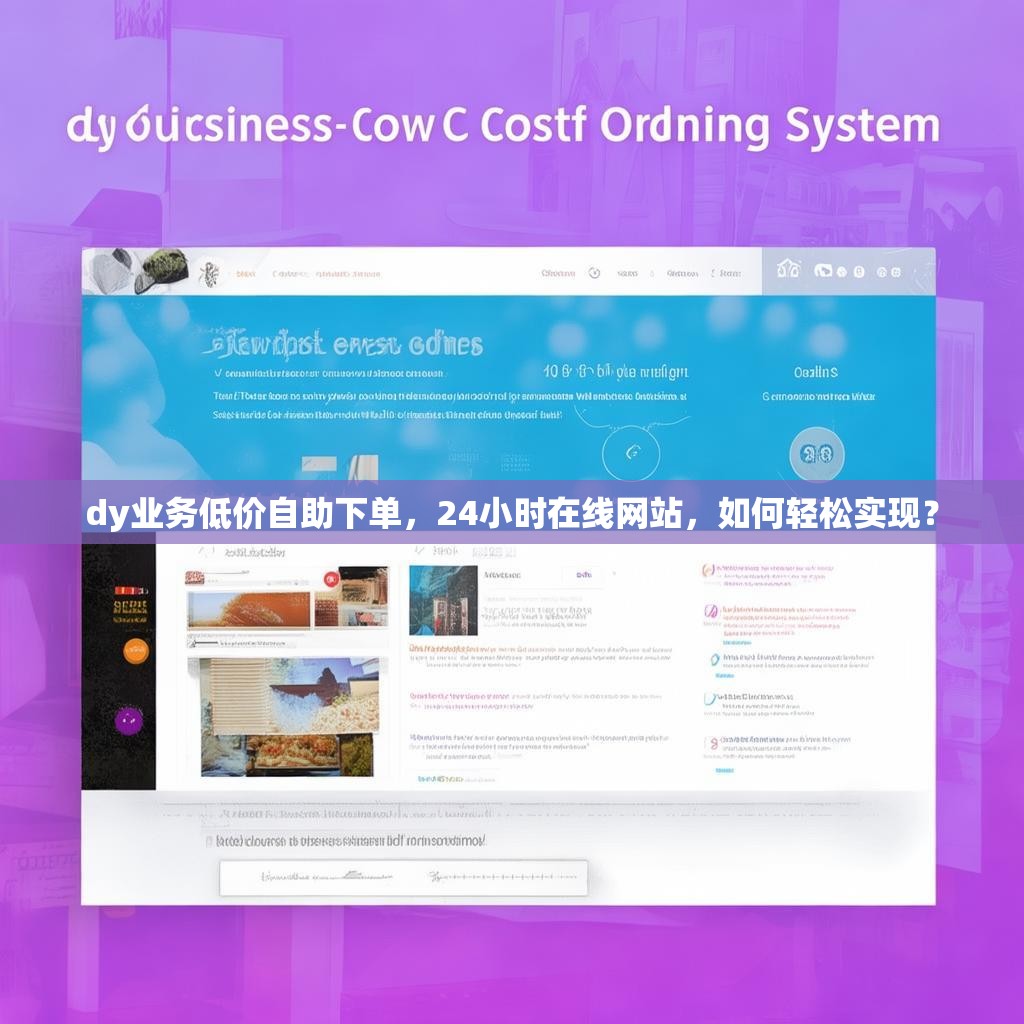 dy业务低价自助下单，24小时在线网站，如何轻松实现？