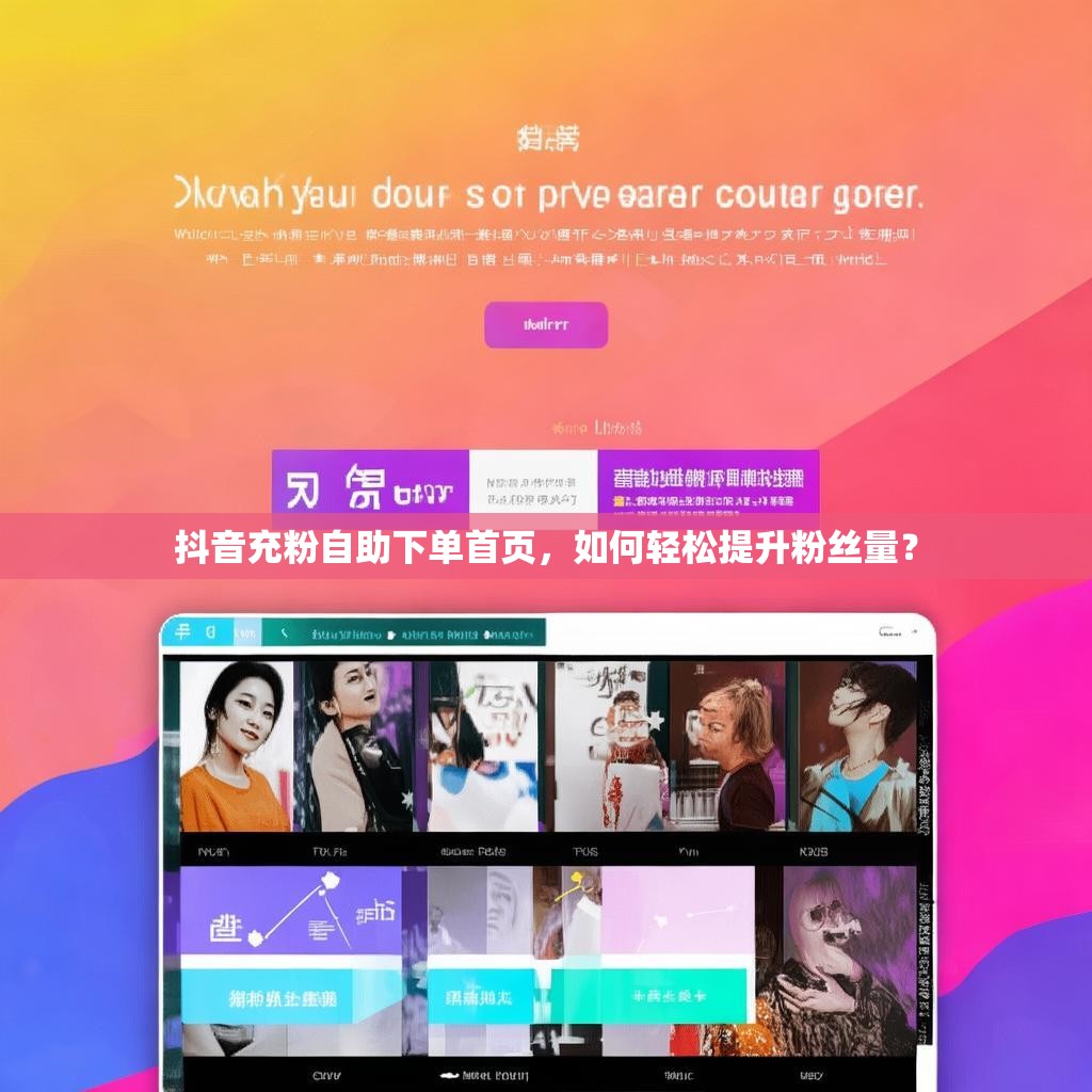 抖音充粉自助下单首页，如何轻松提升粉丝量？