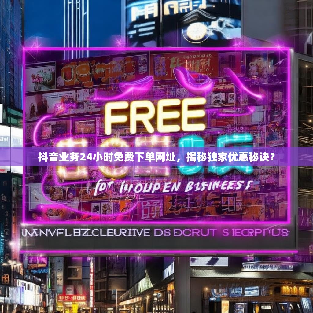 抖音业务24小时免费下单网址，揭秘独家优惠秘诀？