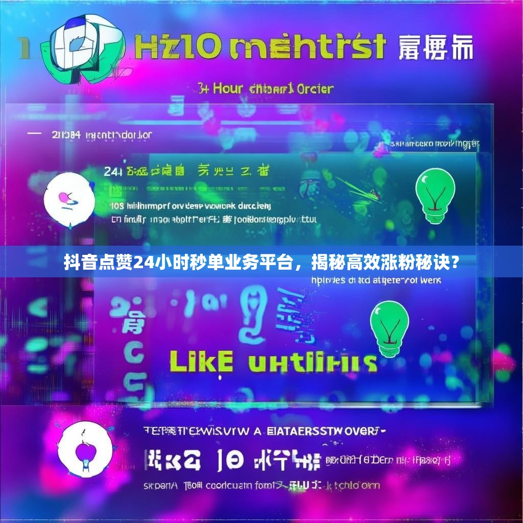 抖音点赞24小时秒单业务平台，揭秘高效涨粉秘诀？