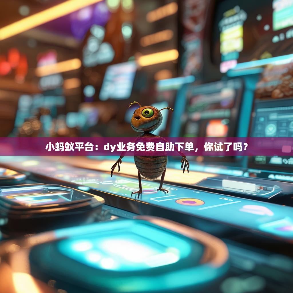小蚂蚁平台：dy业务免费自助下单，你试了吗？