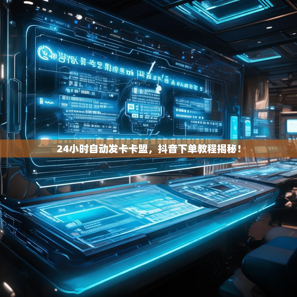 24小时自动发卡卡盟，抖音下单教程揭秘！