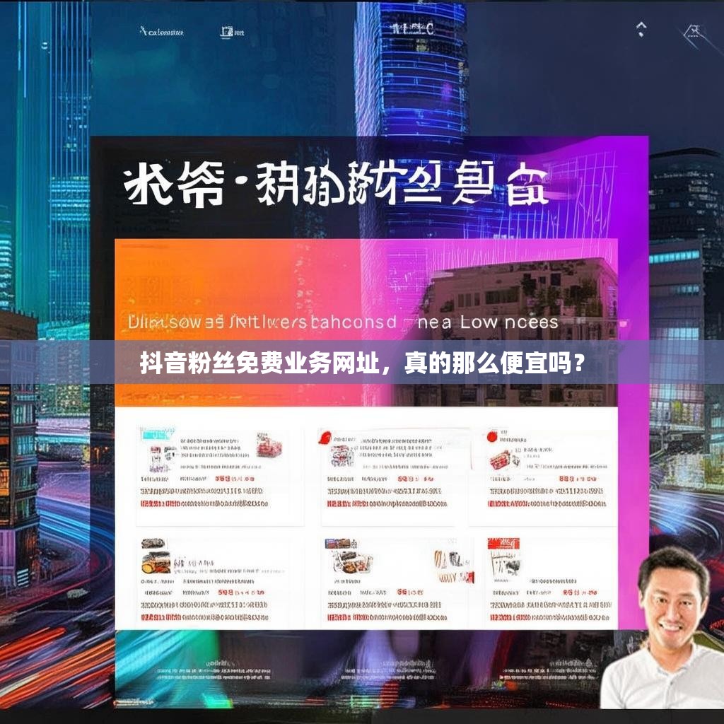 抖音粉丝免费业务网址，真的那么便宜吗？