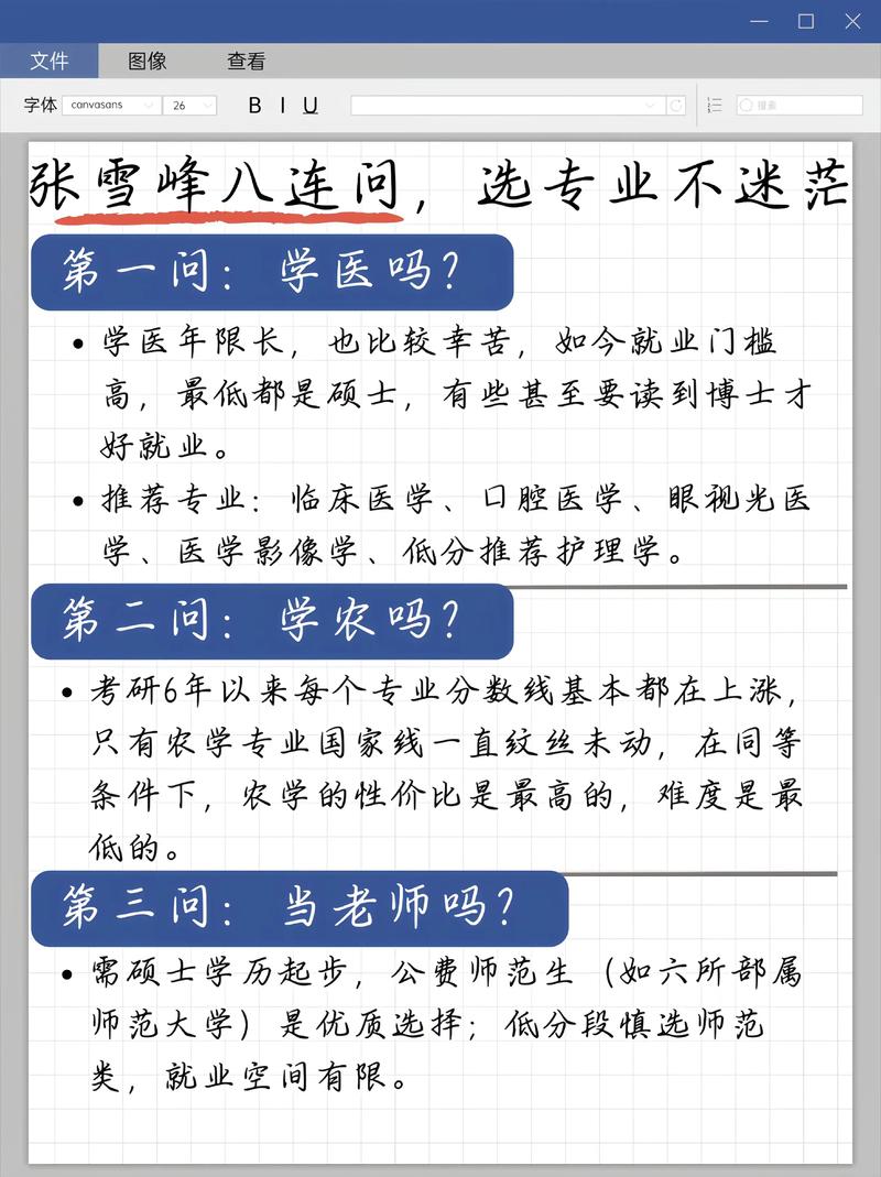 张雪峰最不推荐女生学的专业，材料生物化学等专业就业难