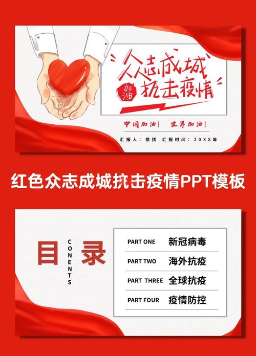 精选14套全球疫情防控阻击战PPT模板,含抗疫多方面内容