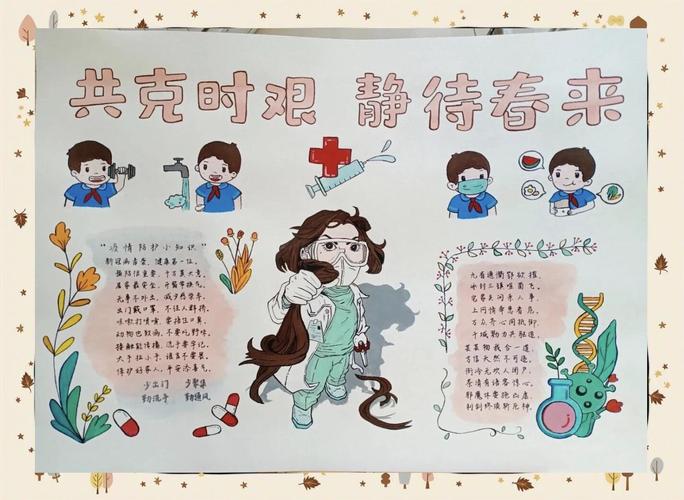 防疫公益海报设计要点及抗击疫情手抄报绘画元素与祝福